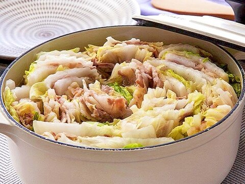 白だしかき醤油で簡単♪白菜と豚肉のミルフィーユ煮